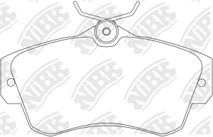 Колодки тормозные CHRYSLER Cruiser передние (4шт.) NIBK PN0154 NIBK