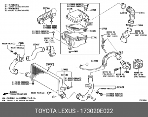 ПАТРУБОК 17302-0E022 173020E022 TOYOTA