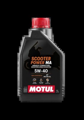 Масло моторное для 4-х тактных двигателей MOTUL SCOOTER POWER 4T 5W40 синт.1л 105958 MOTUL