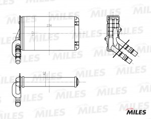 Радиатор отопителя (мех. сборка) RENAULT CLIO II, SYMBOL II (NISSENS 73374) ACHM ACHM009 MILES