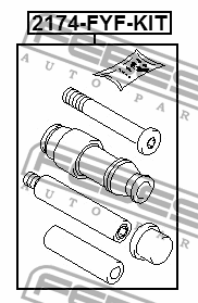 Направляющая передн суппорта FORD TRANSIT FY 2000-2006 2174-FYF-KIT 2174-FYF-KIT FEBEST
