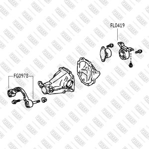сайлентблок опоры дифференциала!\ Toyota RAV4 94> FG0978 FIXAR