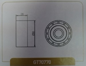 Ролик приводного ремня Renault Logan, Sandero, Kangoo I-II, Laguna I-III, Megane GT70770 GMB