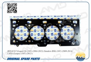Прокладка ГБЦ RENAULT Logan LS, 16V, 2004-2015, Sandero BS0, 16V, 2009-2014, Dus AMDHBC25 AMD