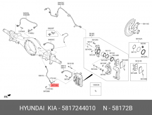 Колпачок штуцера тормозного суппорта, 5817244010 5817244010 HYUNDAI KIA