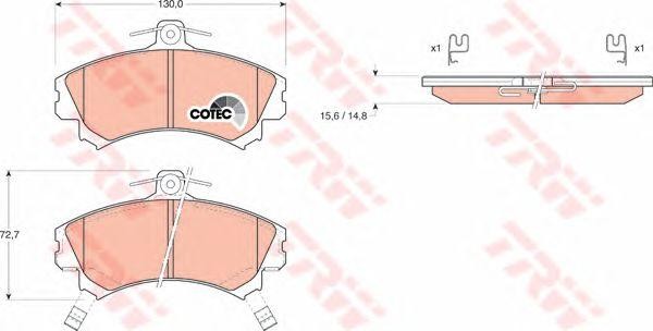 GDB1198 590 02=FDB1093=571940B !колодки дисковые п.\Mitsubishi Carisma 1.8/1.9GD GDB1198 TRW