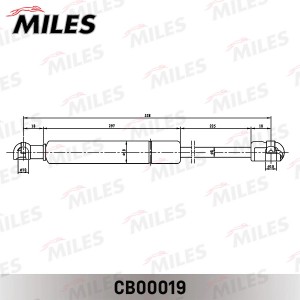 Упор газовый крышки багажника HYUNDAI SANTA FE classic CB00019 CB00019 MILES