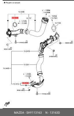 SHY113163 КОЛЬЦО РЕЗИНОВОЕ SHY113163 MAZDA