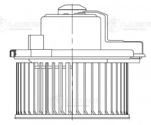 Э/вентилятор отоп. для а/м Mercedes-Benz ML (W163) (97-) LFh15163 LFH 15163 LUZAR