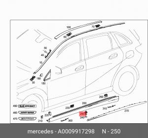 MERCEDES BENZ W204 (2007>)/W212 E-KLASSE (2009>) A 000 991 72 98 MERCEDES BENZ