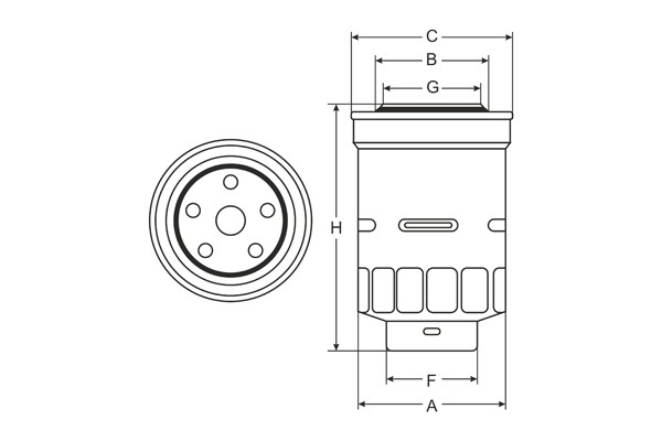 Фильтр топливный ST307 SCT