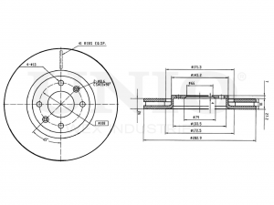 Диск тормозной передний BRD-20035 UNIO