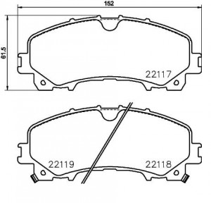P56106 колодки дисковые передние!\ Nissan X-Trail, Infiniti Q50 1.6dCi/2.2D 13> P56106 BREMBO