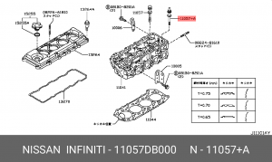болт ГБЦ! M12x1.5x131\ Nissan Patrol 3.0DTi 00> 11057-DB000 NISSAN