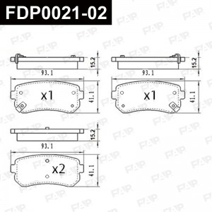 Тормозные колодки дисковые смесь CERAMIC FDP0021-02 FDP0021-02 FAP