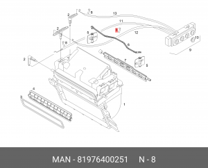 Пружинная скоба 81976400251 MAN