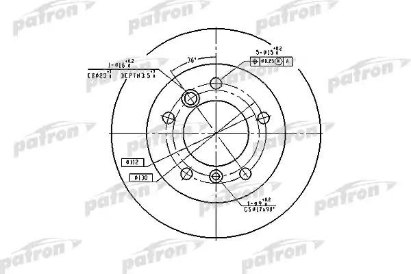 Диск тормозной MERCEDES Sprinter задний (1шт.) PATRON PBD4088 PATRON