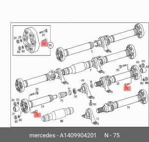 140 990 42 01 Болт A 140 990 42 01 MERCEDES BENZ