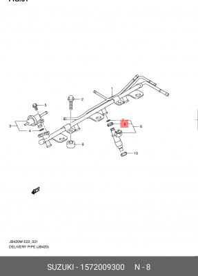 Кольцо фоpсунки инжектоpа SUZUKI 15720-09300 15720-09300 SUZUKI