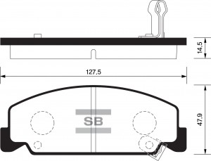 Колодки тормозные HONDA Accord (83-89) передние (4шт.) SANGSIN SP1427 SANGSIN
