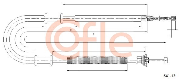 трос ручника л.\ Fiat Doblo Panorama all 01> 9264113 COFLE