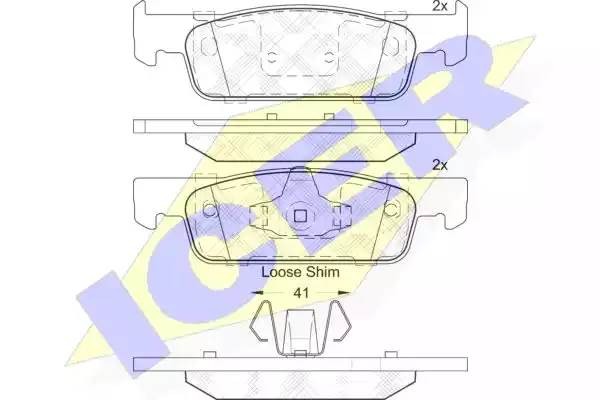 182115 колодки дисковые передние!\ Renault Clio IV, Dacia Logan II/Sandero II 1. 182115 ICER