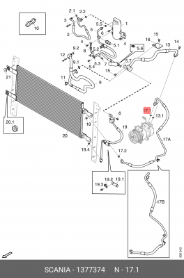 Кольцо уплотнительное 10.82x1.78 FPM (Fluor-Kautschuk) 1377374 SCANIA