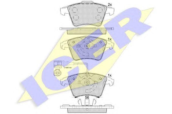 181779 колодки дисковые передние!\ VW T5/Multivan 2.0/3.2/1.9TDi/2.5TDi 03> диск 181779 ICER