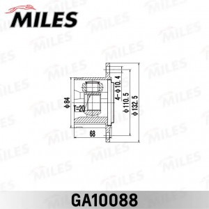 ШРУС внутренний задний TOYOTA CRESTA GX90,JZX9#,LX90,SX90 1992.10-1996.09 [JP] G GA10088 MILES