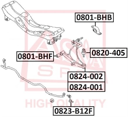 ОПОРА ШАРОВАЯ SUBARU 820405 0820-405 ASVA