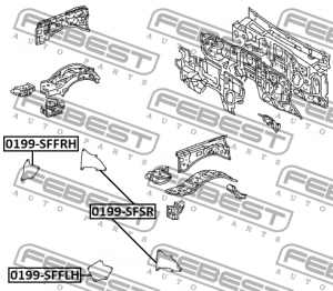 Пыльник передней арки задний 0199-SFSR 0199-SFSR FEBEST