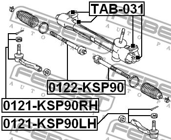 TOYOTA YARIS (2005>) 0122-KSP90 FEBEST