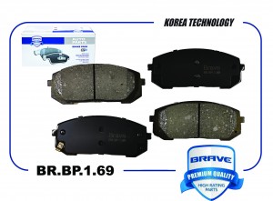 Колодка тормозная передняя BR.BP.1.69 58101L1A01 HYUNDAI Sonata 19-, KIA K5 20-  BRBP169 BRAVE
