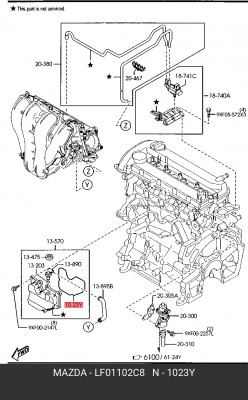 Прокладка MAZDA LF01102C8 LF01-10-2C8 MAZDA