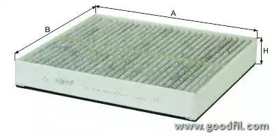 Фильтр салона угольный AG418CFC AG 418 CFC GOODWILL