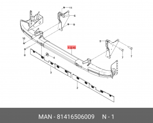 Защит.противоподъезд. брус 81416506009 MAN