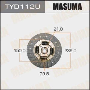 диск сцепления!\ Toyota Hi-Ace/Hi-Lux 88> TYD112U MASUMA