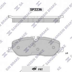 Колодки тормозные дисковые Land Rover Discovery/Range Rover 4.4i V8/2.7TD V6 04  SP2236 SANGSIN
