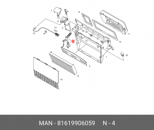 Заслонка отопителя 81619906059 MAN