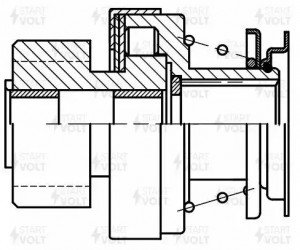 Привод стартера (бендикс) для а/м BMW X1 F48 (15-)/Mini F56 (15-) 2.0i (VCS 2616 VCS2616 START VOLT