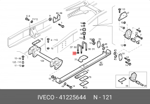 гайка стремянки! M20x1.5\Iveco 41225644 IVECO