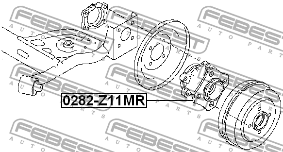 Ступица задняя NISSAN MICRA/MARCH K12 2002-2010 0282-Z11MR 0282-Z11MR FEBEST