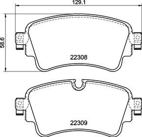 Колодки тормозные AUDI Q7 (15-) задние (4шт.) TEXTAR 2230804 TEXTAR