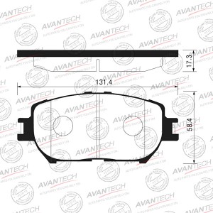 Колодки тормозные дисковые Avantech передние (противоскрипная пластина в компл.) AV837 AVANTECH