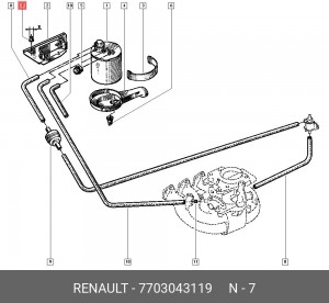 ГАЙКА M6 7703043119 RENAULT