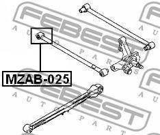 Сайлентблок задн поперечн тяги MAZDA 626/CAPELLA (GF) 97- MZAB-025 MZAB-025 FEBEST