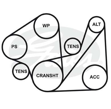 Ремень приводной поликлиновой 4PK923 GATES 4-PK-923 GATES