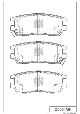 Колодки торм. дисковые MITSUBISHI PAJERO I,PAJERO II 3.0,3.5,2.5TD,L400 94- D605 D6054MH MK KASHIYAMA