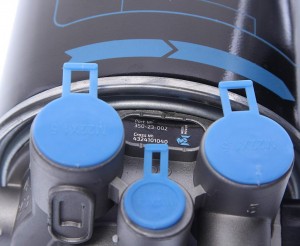 Осушитель воздуха МАЗ,КАМАЗ,ПАЗ,ЛИАЗ (24V, 4 выхода) MEGAPOWER 350-23-002 MEGA POWER