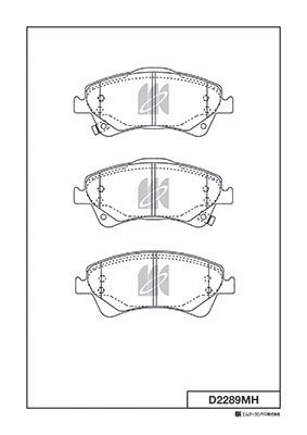 Колодки тормозные дисковые (с антискрипной пластиной)  CHRYSLER GRAND VOYAGER V  D2289MH MK KASHIYAMA